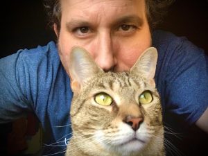 Photo of Sean Duffy and cat